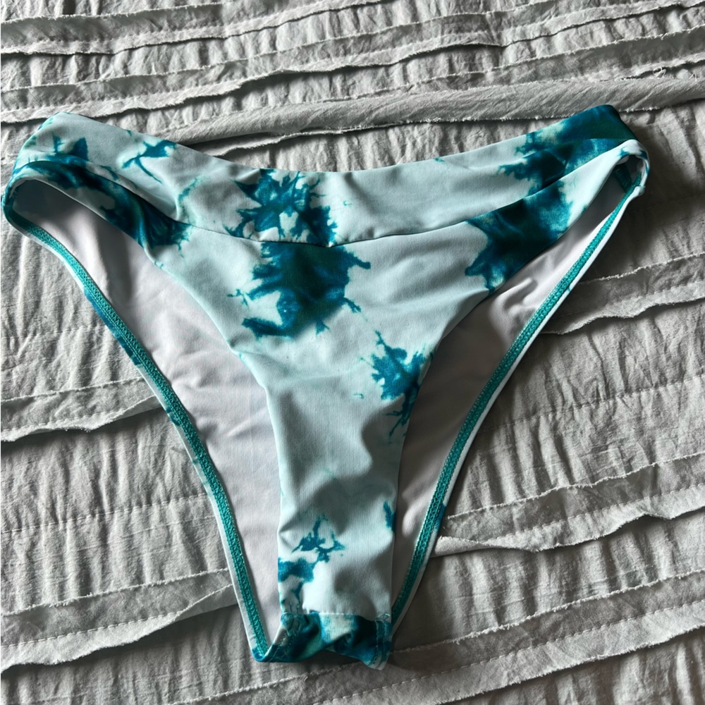 Teal Tie dye Bathing Suit Bottoms
